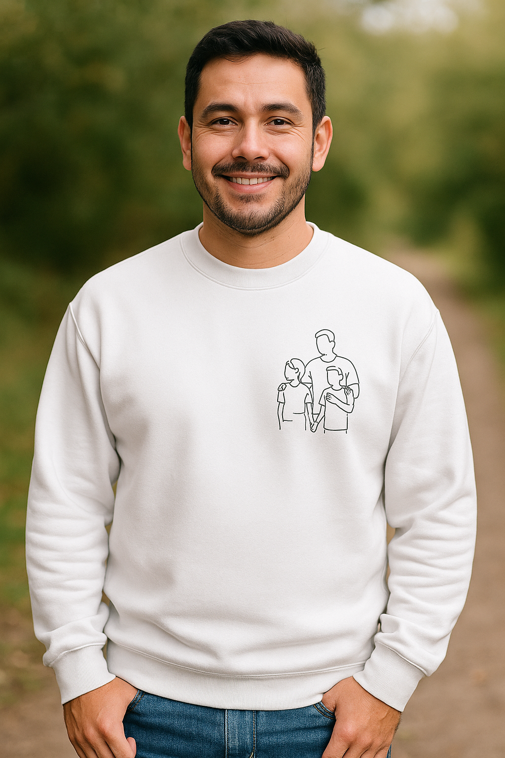 Suéter personalizado con silueta ilustrada