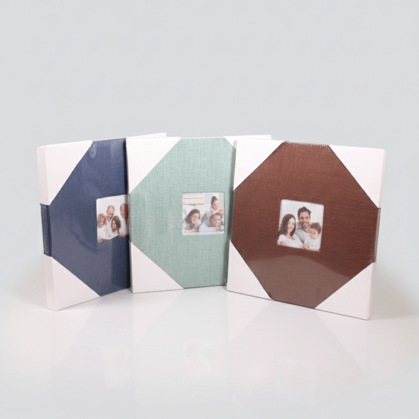 Álbum de Fotos de Tela 27x28 cm con 20 Hojas Adhesivas Reutilizables