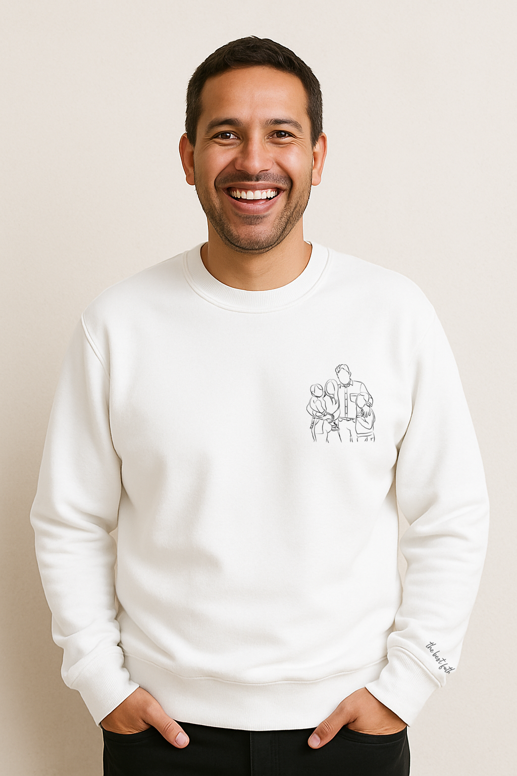 Suéter personalizado con silueta ilustrada